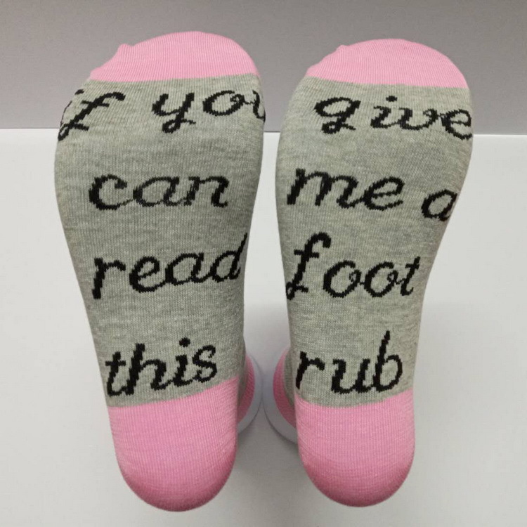 Give Me A Foot Rub Casual Socks Cotton Socks Men Women Letters Socks Novelty Socks